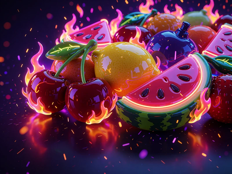 Błyszczące owoce slotowe w płomieniach światła - klimat klasycznych automat&oacute;w online w OnlySpins Casino